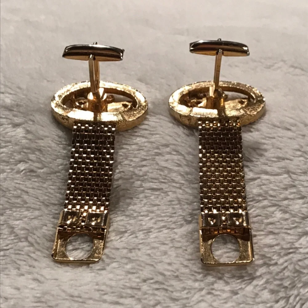 Vintage Sagittarius Men's Gold-toned Zodiac Sign Cufflinks